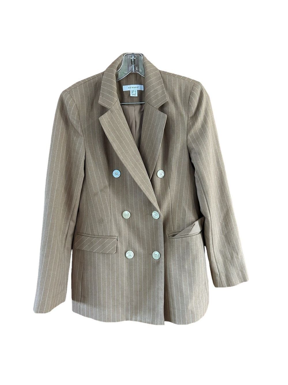 Primark Brown Striped Blazer Women's Size 2